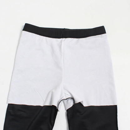 Women's three-piece conservative Muslim swimsuit with modest long-sleeve design and coordinating swimwear pieces