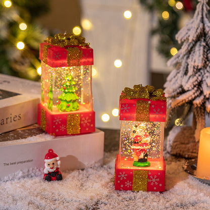 Christmas decorations crystal ball Christmas gift box lights displayed for holiday décor