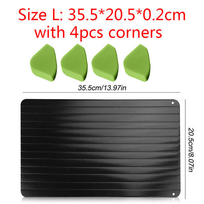 Fast defrosting aluminum tray thaw plate for kitchen food thawing