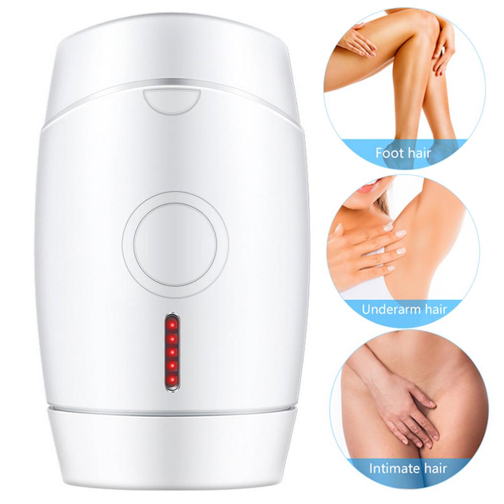 Home laser hair removal instrument with sleek handheld design, shown against a clean background