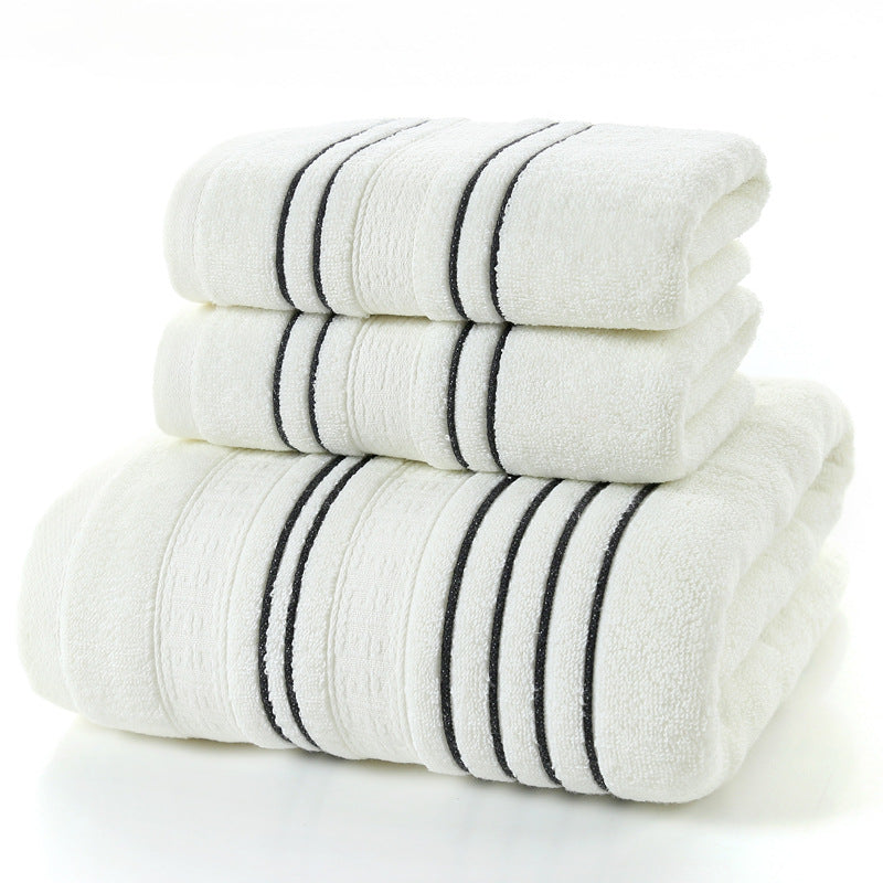Pure cotton bath towel by My Store folded and displayed in a household setting