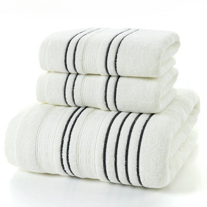 Pure cotton bath towel by My Store folded and displayed in a household setting