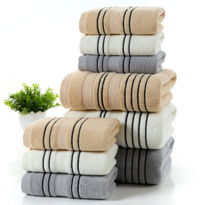 Pure cotton bath towel from My Store folded neatly for household use