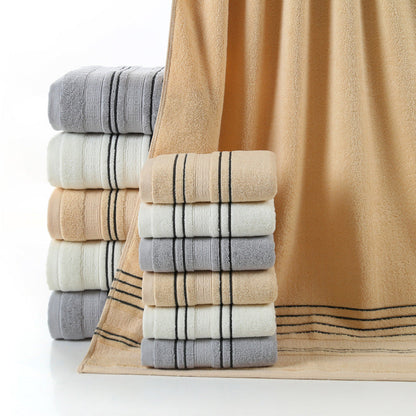 My Store pure cotton bath towel, soft household towel fabric in a simple, absorbent design