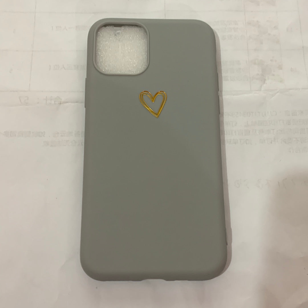 Simple small love iPhone case compatible with Apple, featuring a minimalist heart design