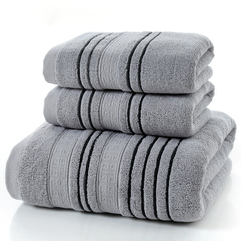 Pure cotton household bath towel in a soft, absorbent design