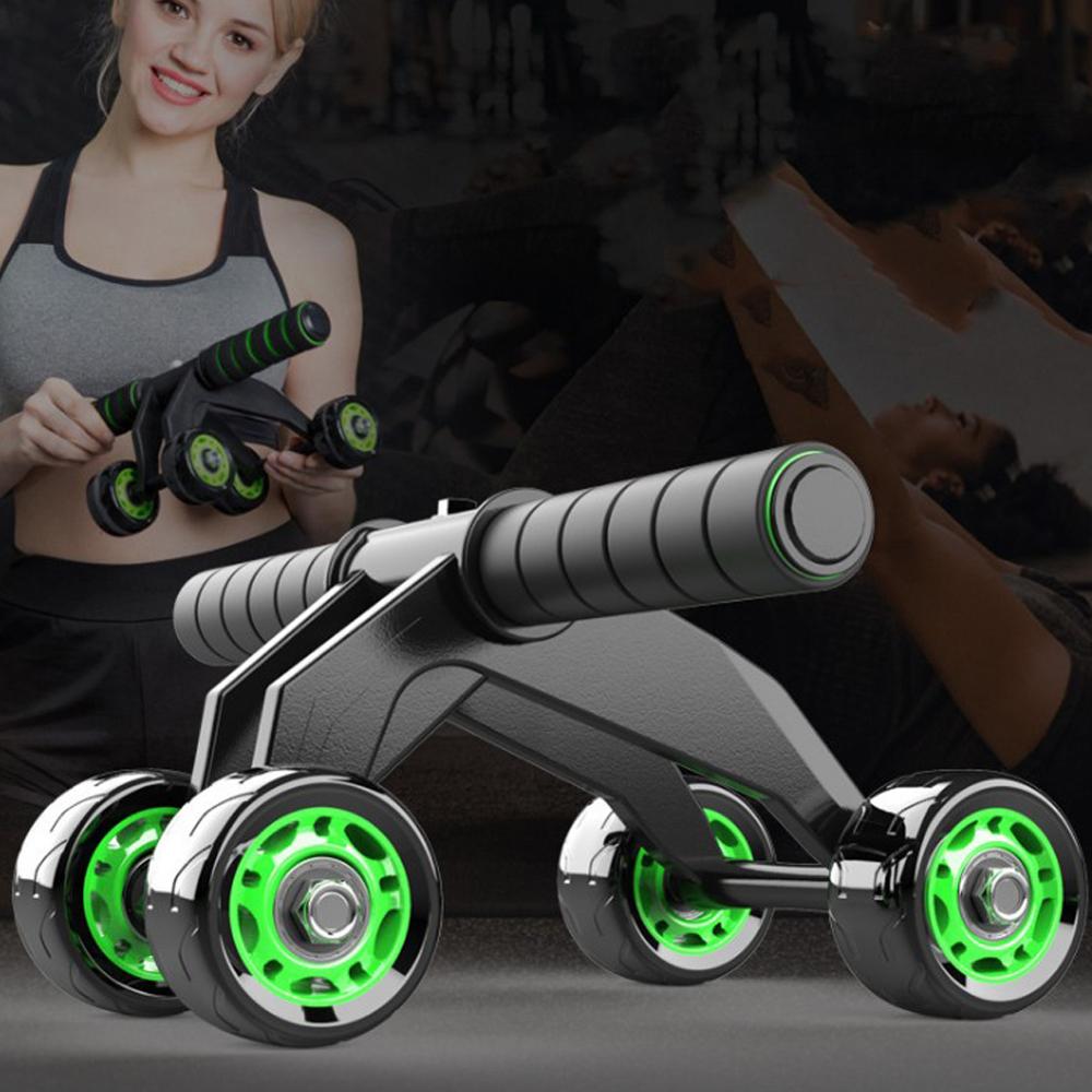 Four-wheeled abdominal roller for home exercise and abdominal muscle fitness equipment