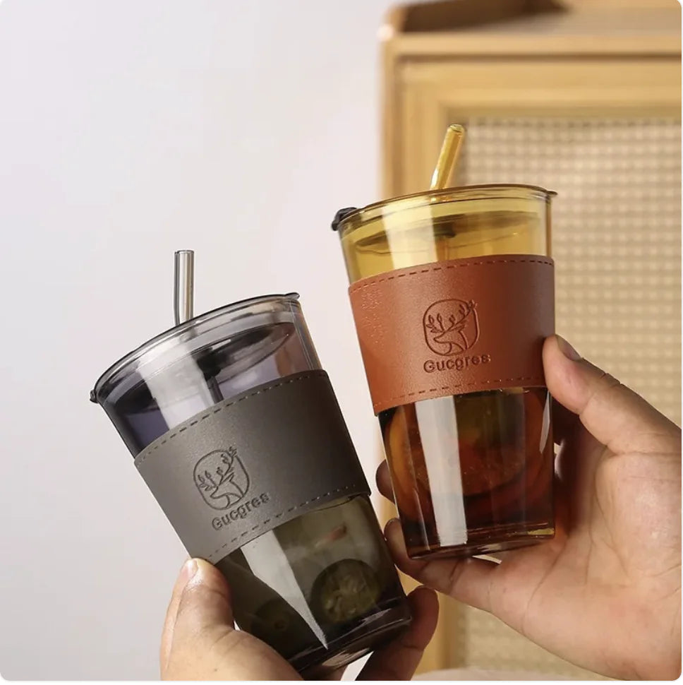 Double-Layer Glass Drink Cup