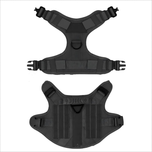 Tactical quick-release dog vest for medium to large dogs, designed for training and outdoor use
