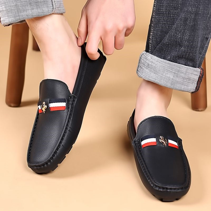 Plus-size leather shoes with soft soles, ultra-soft casual design, My Store brand