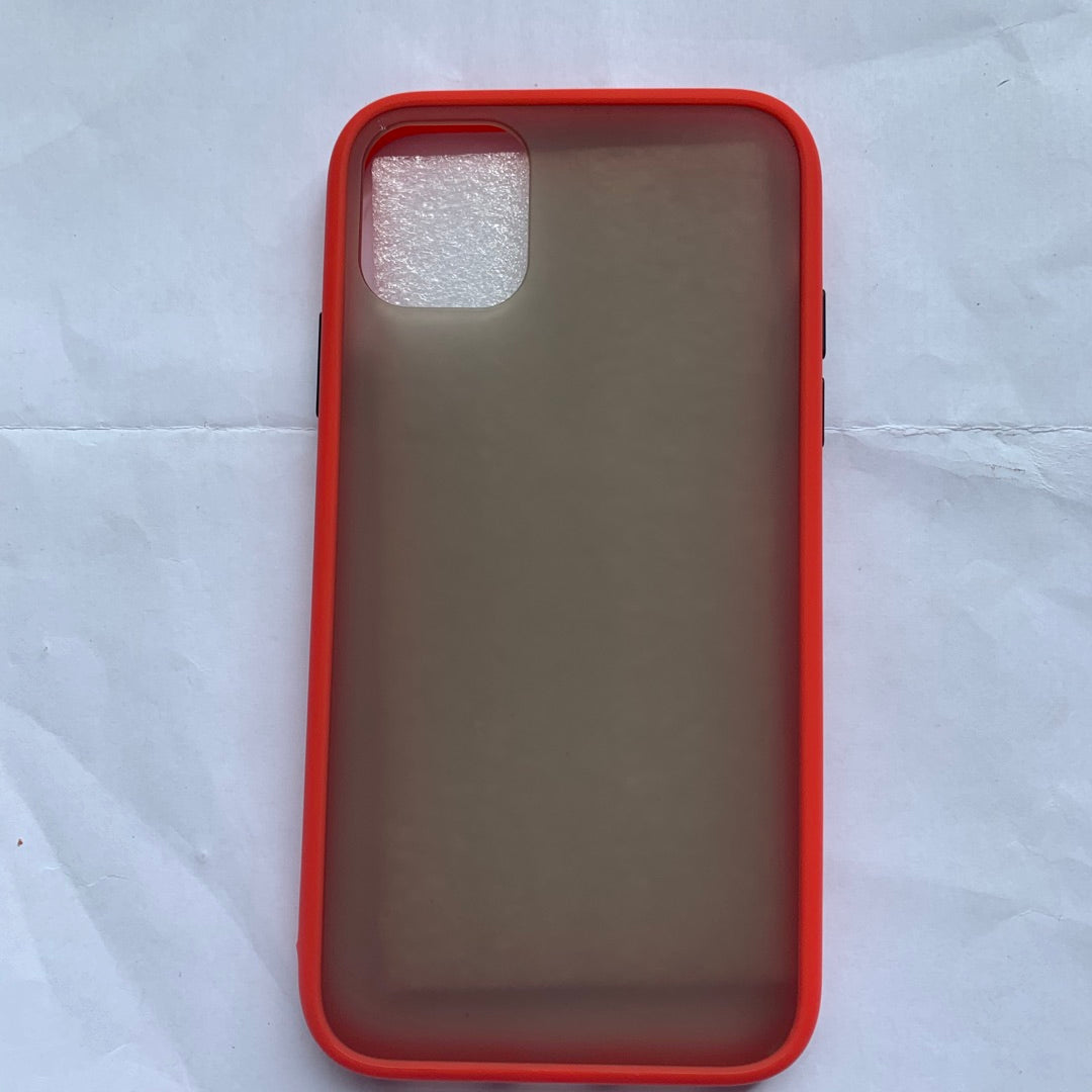 Transparent color contrast iPhone case compatible with Apple