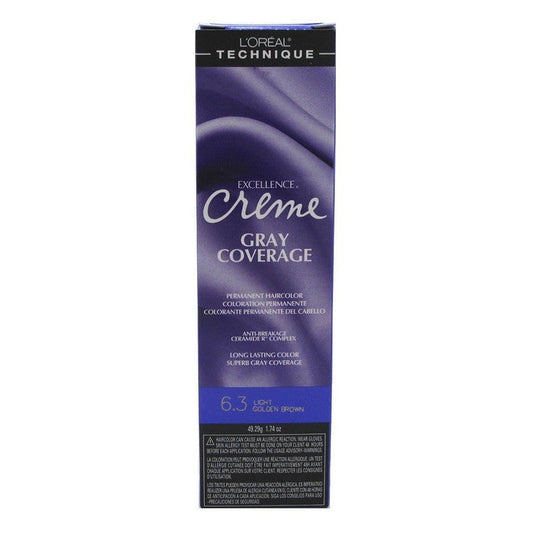 L'Oreal Excel Creme Color 6.3 Light Golden Brown, 1.74 Oz