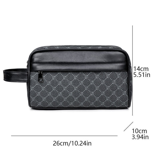 Men's vintage printed clutch handbag in a compact fashion design