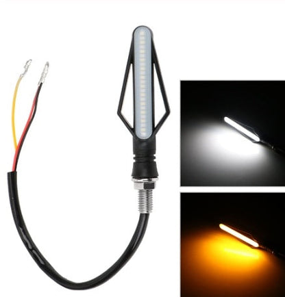 Fire Arrow motorcycle turn signal, running light, and brake light assembly, red LED lens enclosure