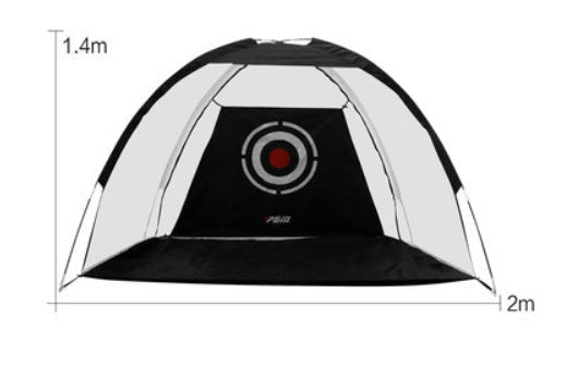 Golf practice net tent and hitting cage with mesh enclosure for outdoor garden grassland training