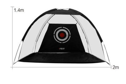 Golf practice net tent and hitting cage with mesh enclosure for outdoor garden grassland training