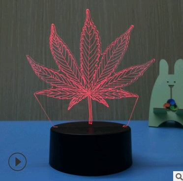 Colorful 3D owl LED night light table lamp with touch control