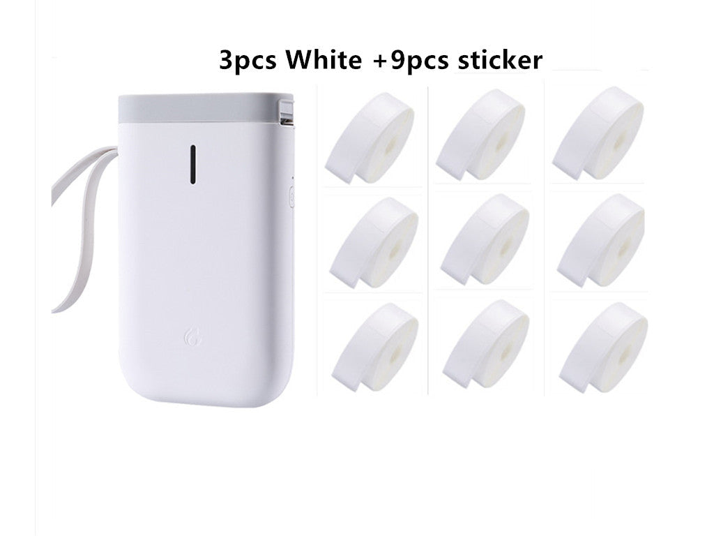 Small portable handheld printer by My Store, compact white design with paper slot