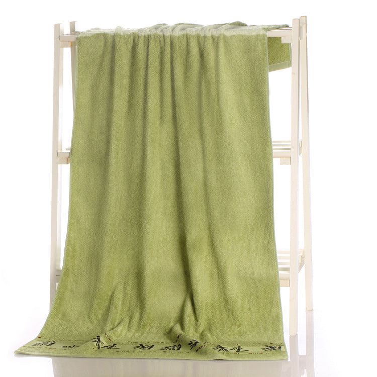 Bamboo charcoal fiber bath towel in a soft, absorbent woven design