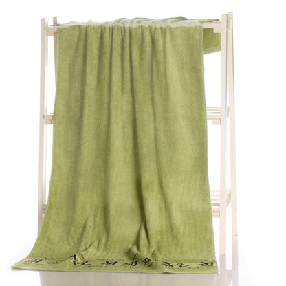 Bamboo charcoal fiber bath towel in a soft, absorbent woven design