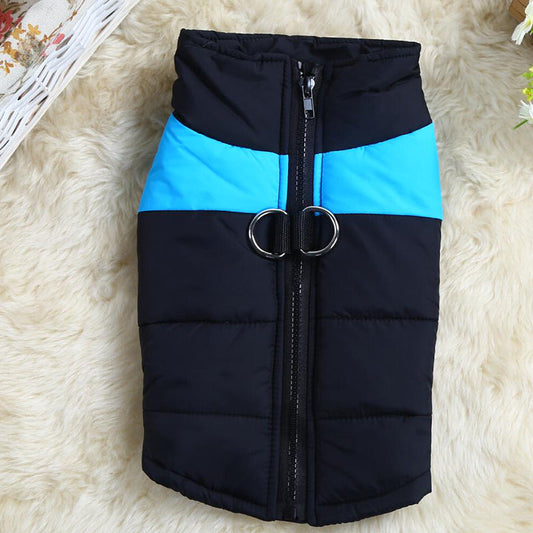 Autumn and winter pet ski suit dog outdoor cotton coat vest in warm padded design