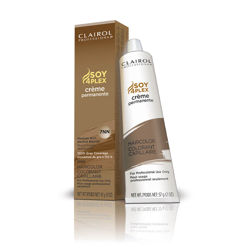 Clairol Crème Perm Cl Premium Cr 7nn medium neutral blonde hair perm cream in a jar.
