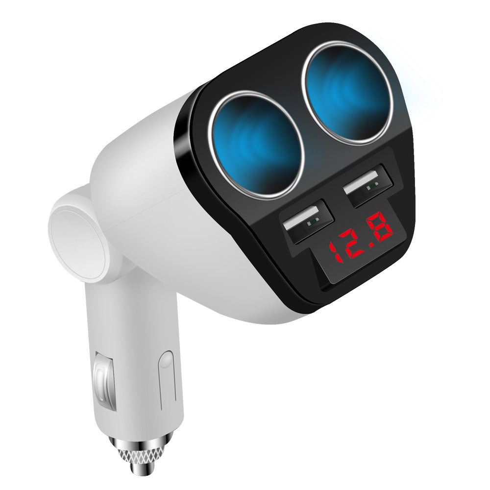 Car charger cigarette lighter adapter, compact black design by My Store