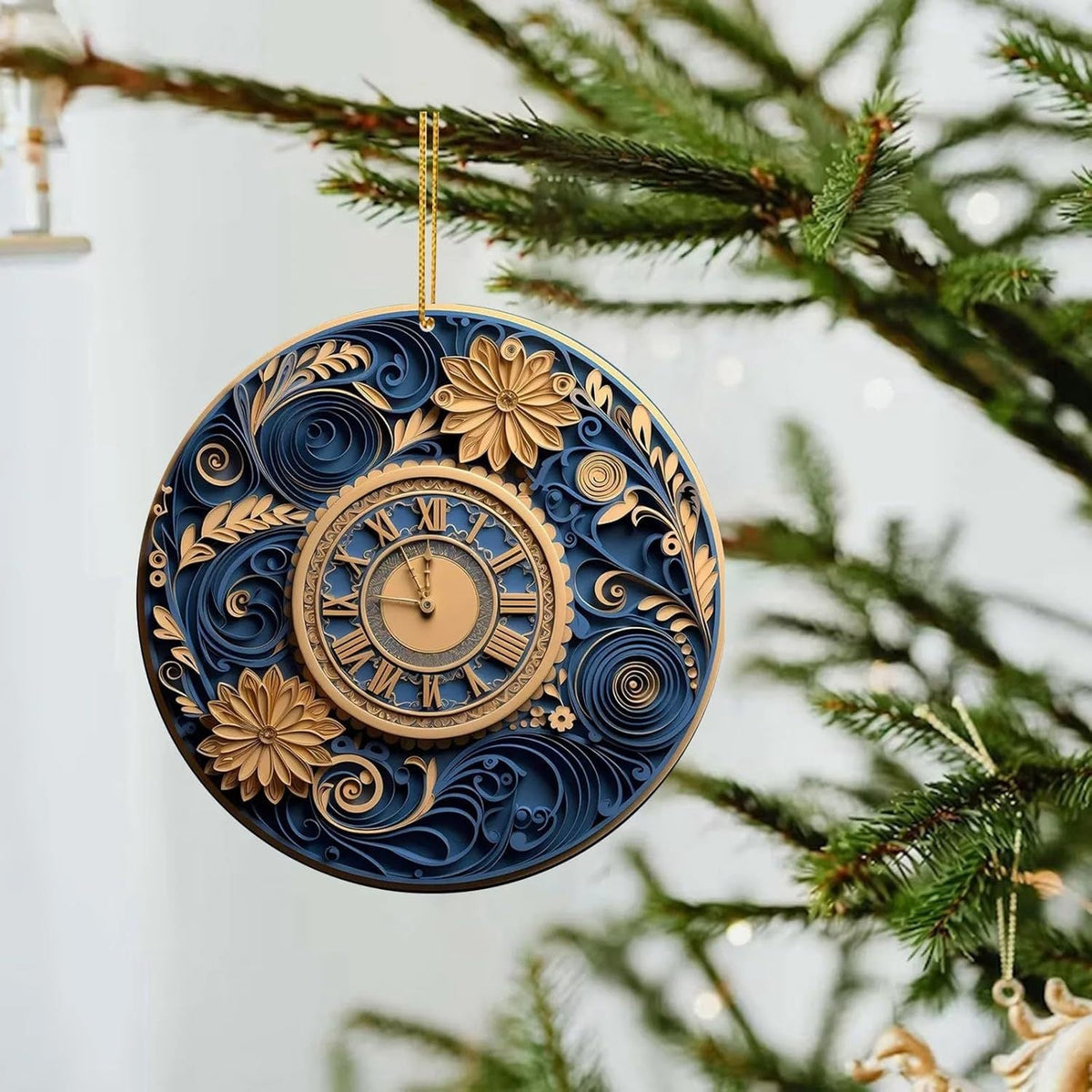 Flat curly Christmas decorations by My Store in festive seasonal shapes