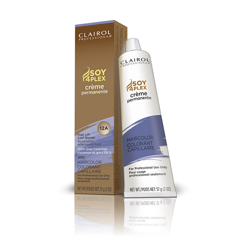 Clairol Crème Perm Cl Premium Cr 12a High Lift Cool Blonde hair lifting and coloring product in a tube.