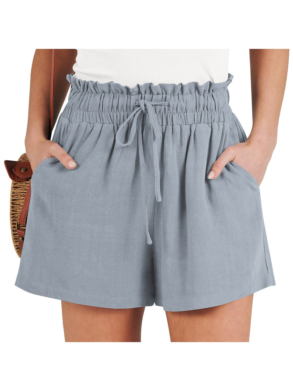 Solid-color loose-fitting casual fashion shorts from My Store