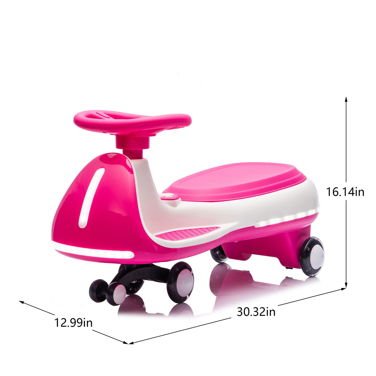 12V electric ride-on toy car with dual motors and LED lights, designed for kids, featuring a sleek ride-on design and durable build.