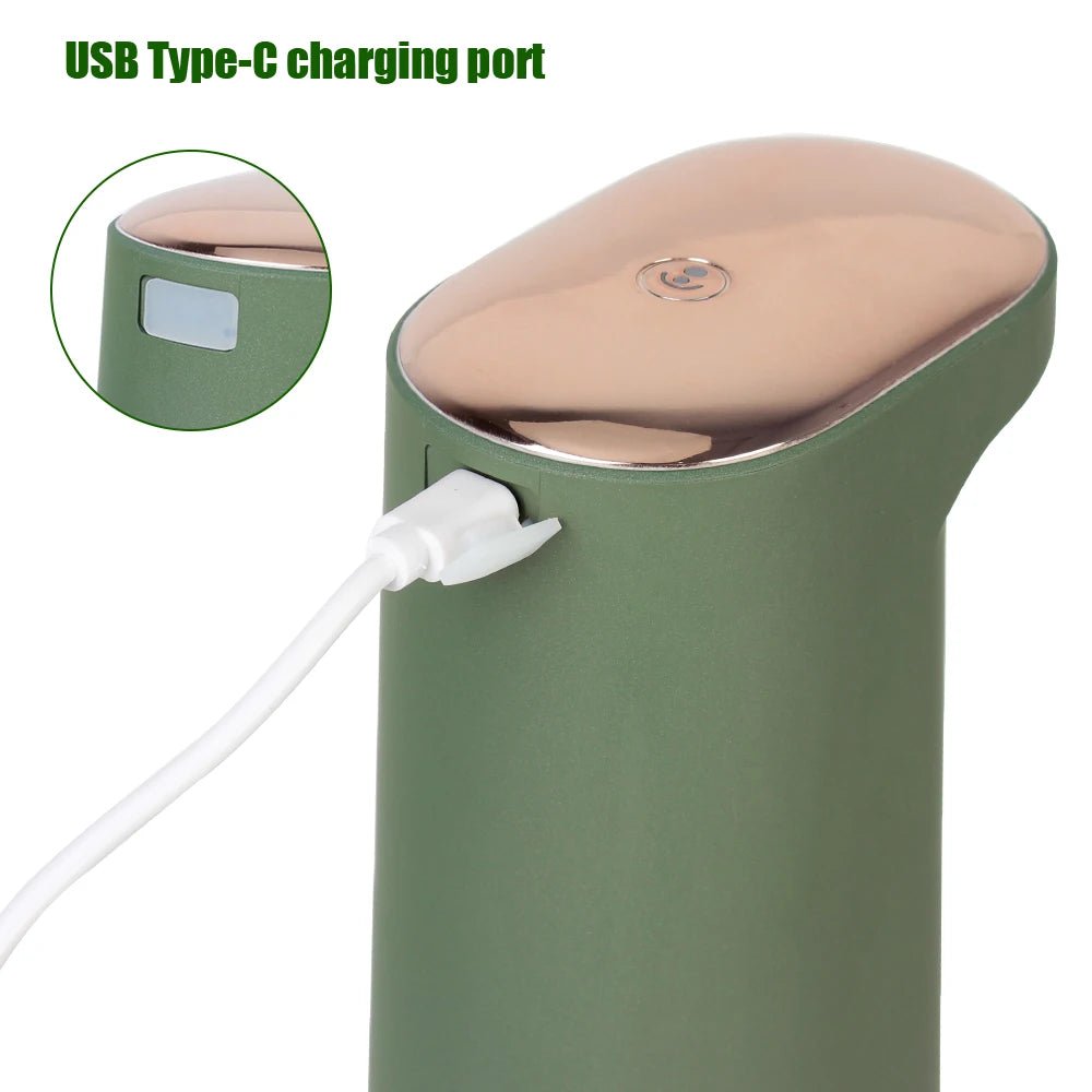 450ML Foam Liquid Soap Dispenser Hand Free USB Rechargeable Portable Touchless Automatic Foaming For Bathroom Kitchen - BACKUPMYFILESNOW