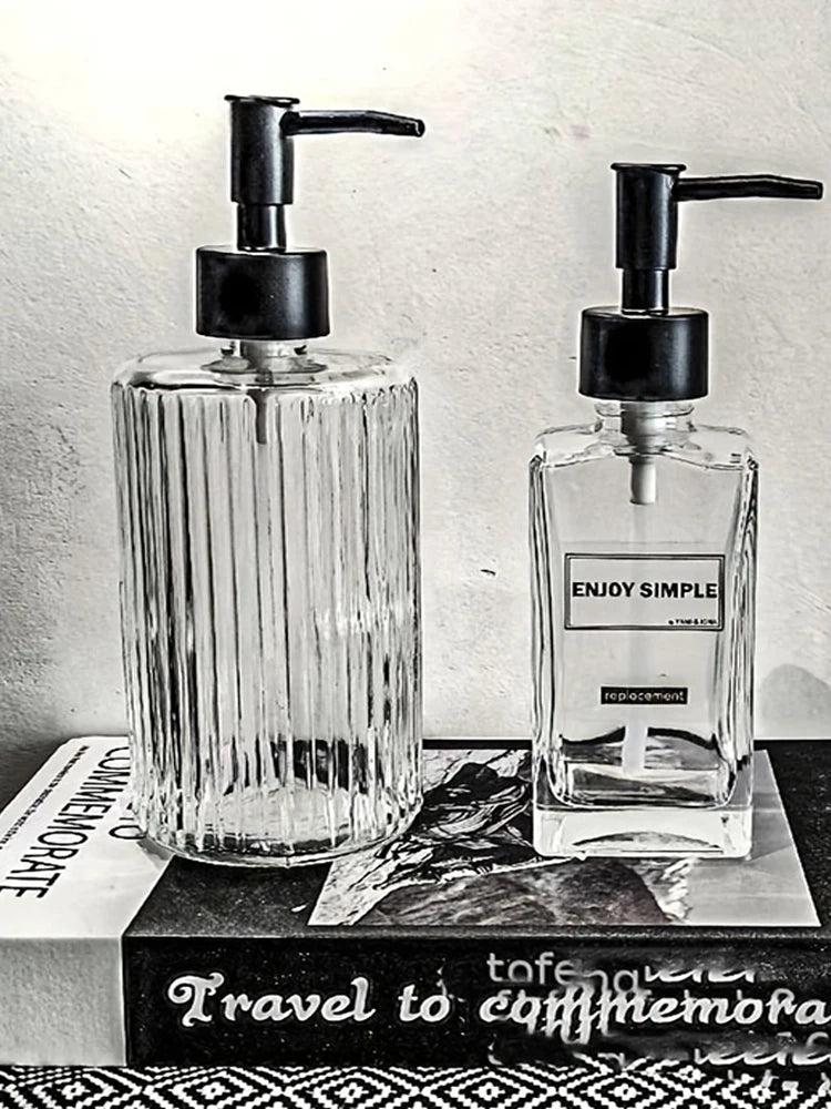 450ML INS Hand Sanitizer Container Bathroom Portable Glass Travel Liquid Soap Dispenser Shampoo Body Wash Dispenser Accessories - BACKUPMYFILESNOW