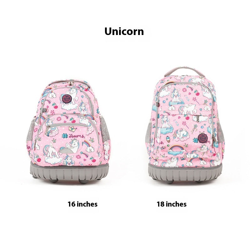 Children's trolley schoolbag student Korean-style backpack with rolling wheels and adjustable shoulder straps