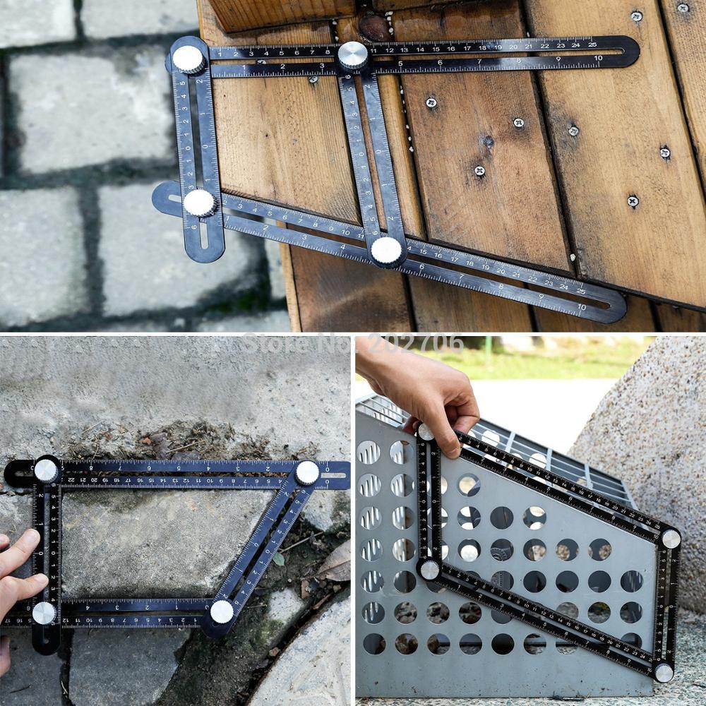 Four-sided ruler with clear measurement markings in a durable rectangular design