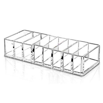 Cosmetic storage box with compartments for organizing makeup and beauty products