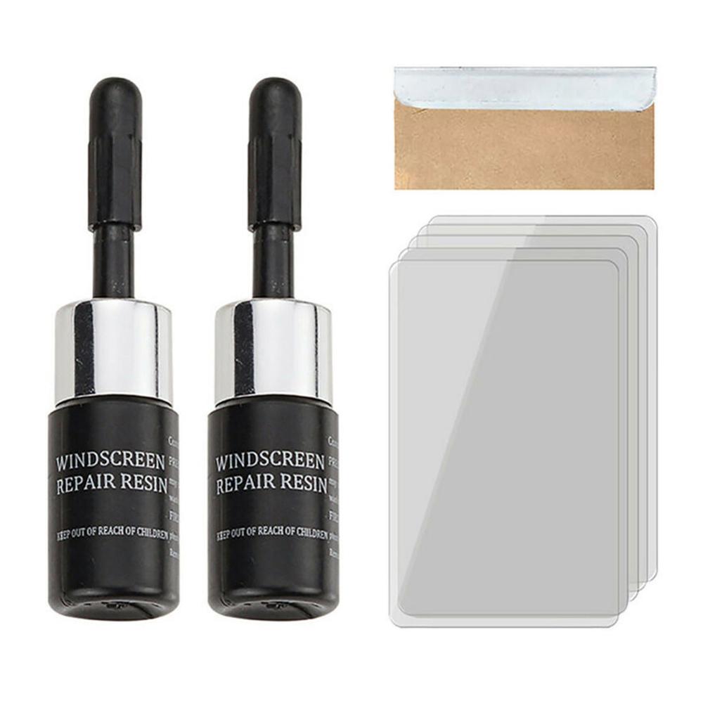 Repairing cracks reducing fluid glue tool set with precision applicator bottle and repair accessories