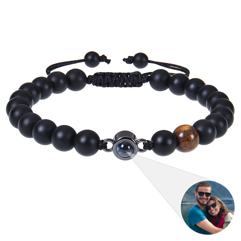 "Custom Photo Projection Bracelet in 100 Languages"