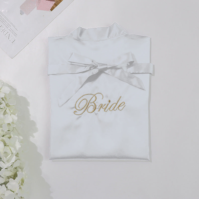 Bridal simulation silk nightgown pajamas by My Store, shown in a soft, elegant design