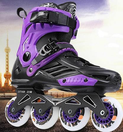 Adult inline roller skating beginner fancy flat shoes by My Store
