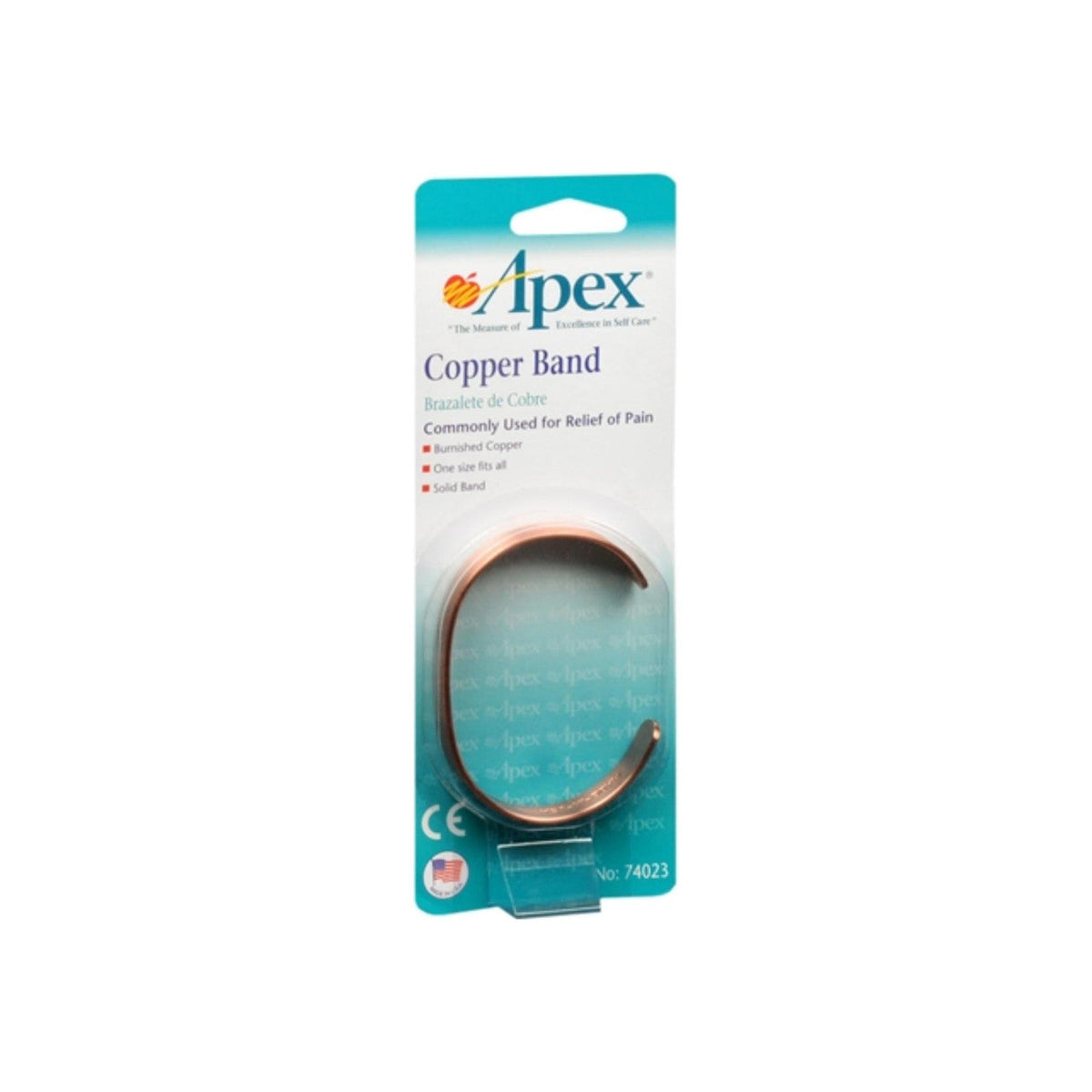 Apex Copper Band by Pasteur Pharmacy, a smooth copper band for therapeutic or jewelry use, shown on a neutral background.