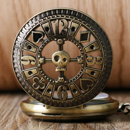 Shantou carved pocket watch with intricate decorative detailing and classic antique-style design