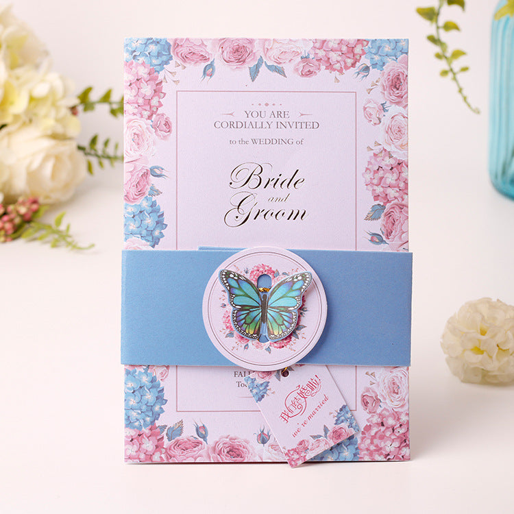 Creative wedding invitation with elegant design and decorative details