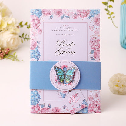 Creative wedding invitation with elegant design and decorative details