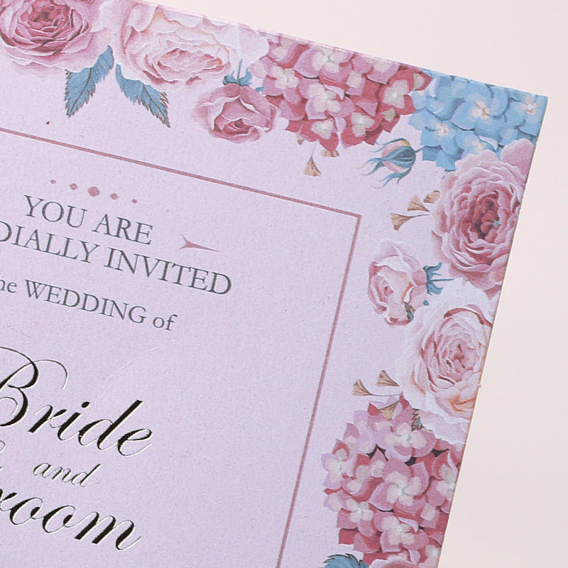 Creative wedding invitation card with elegant decorative design and printed wedding details