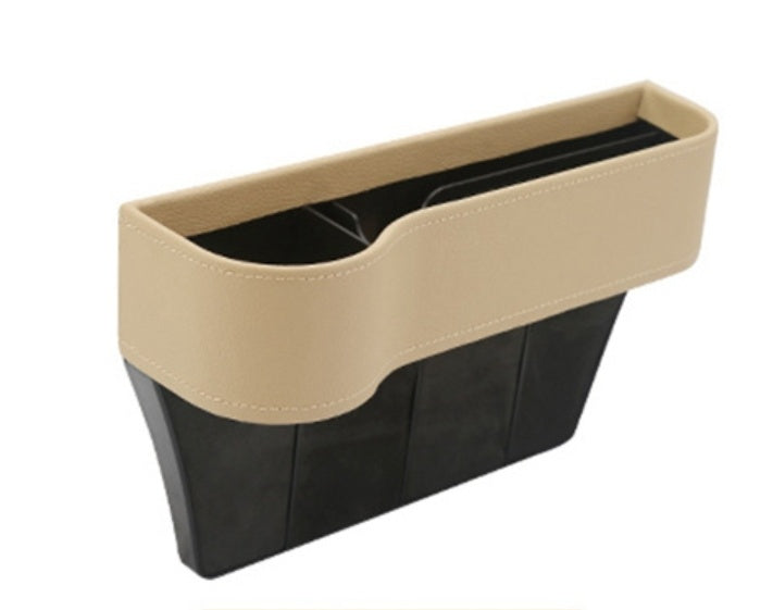 Black PU leather storage box with hinged lid, simple rectangular design