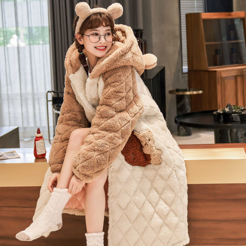 Warm winter wearable home clothing set by My Store