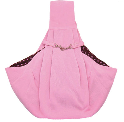 Foldable pet shoulder bag with adjustable strap, compact design for carrying small pets