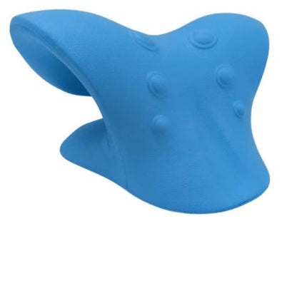 Multifunctional manual six-wheel neck massager roller massage tool on a plain background