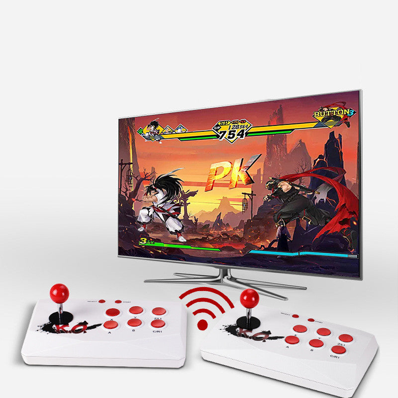 HD wireless double joystick fighting arcade game console with two joysticks and game controls